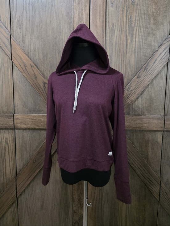 Vuori Tops - Vuori Halo Burgundy Hooded Pullover Sweatshirt